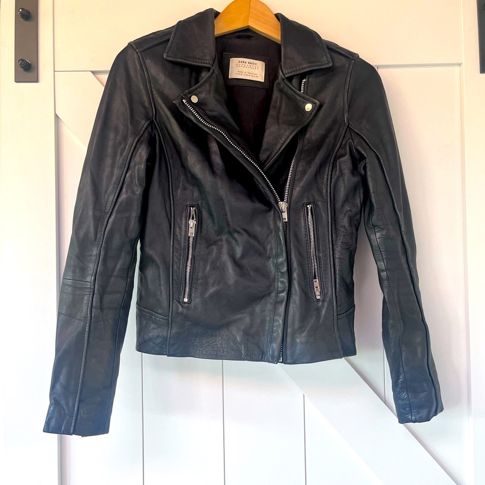Zara leather jacket
